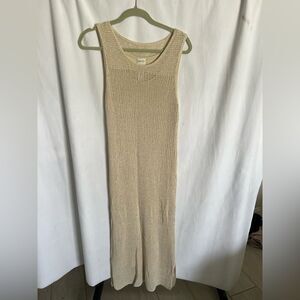 Zenergy Crochet Dress Linen Blend Sparkly size 1 Medium